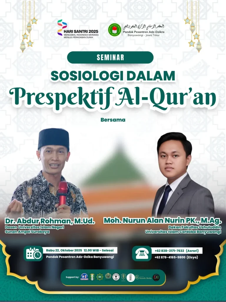 Yuk hadiri Seminar “Sosiologi dalam Prespektif Al-Qur’an” bersama narasumber hebat-📖 Dr. Abdur